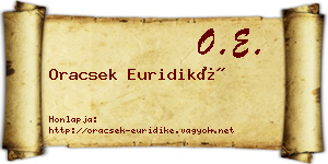 Oracsek Euridiké névjegykártya